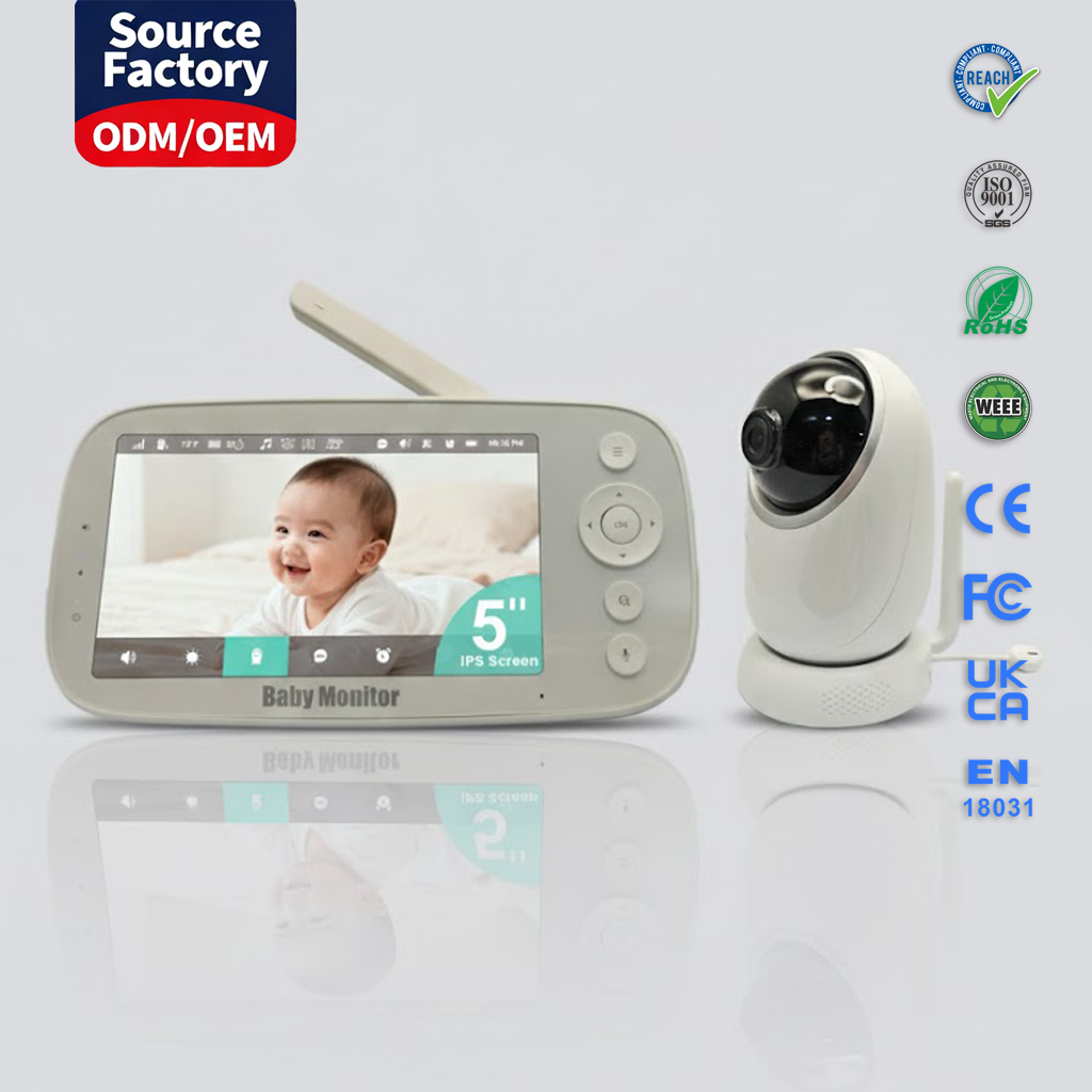 KT-599S Baby Monitor 5-inch Wireless Video Nanny Cam – ODM/OEM Logo Customizable